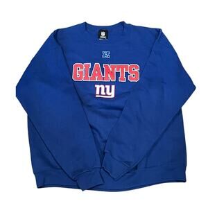 NY Giants Blue Sweatshirt Size L NFL Y2K Football Crewneck Pullover